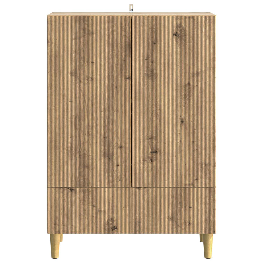 Dressoir Artisanaal eiken 66 x 34,5 x 95 cm Bewerkt hout