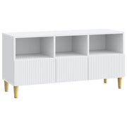 Tv-kast wit 102x34,5x50 cm bewerkt hout