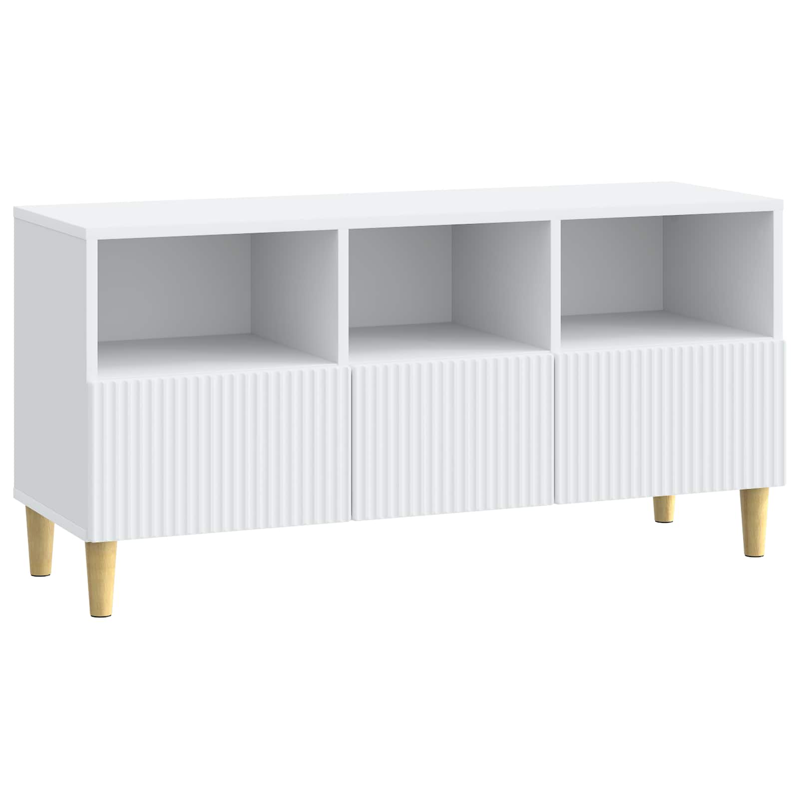 TV-kast met lade Wit 102 x 34,5 x 50 cm Bewerkt hout