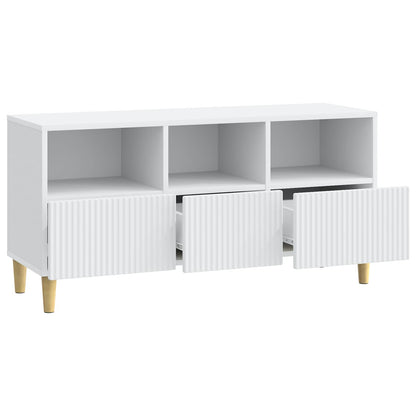TV-kast met lade Wit 102 x 34,5 x 50 cm Bewerkt hout