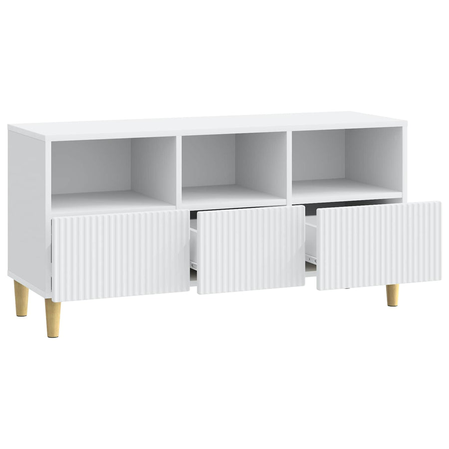 TV-kast met lade Wit 102 x 34,5 x 50 cm Bewerkt hout