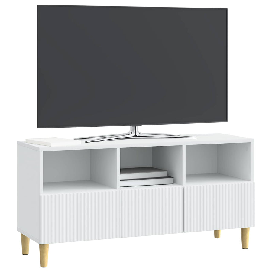 TV-kast met lade Wit 102 x 34,5 x 50 cm Bewerkt hout