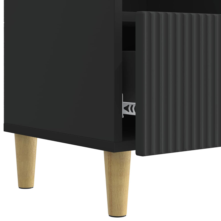 TV-kast met lade Zwart 102 x 34,5 x 50 cm Bewerkt hout