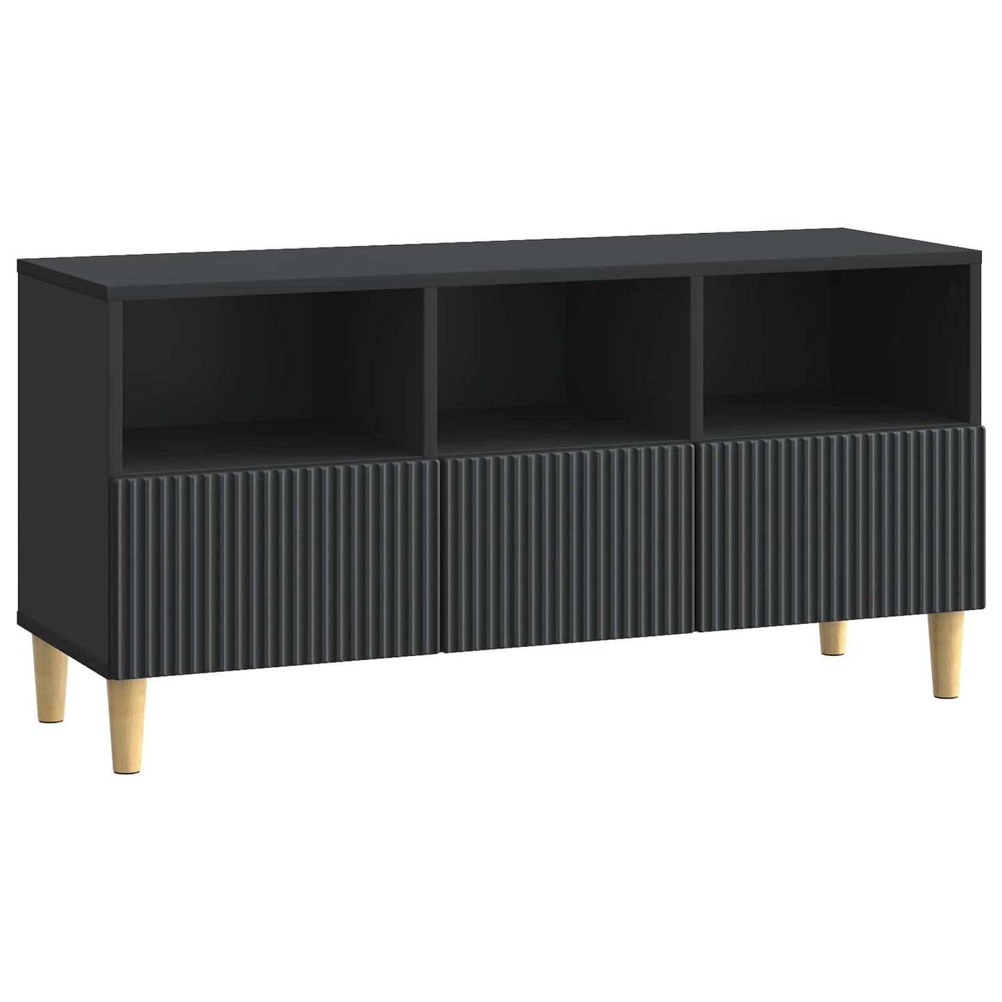 TV-kast met lade Zwart 102 x 34,5 x 50 cm Bewerkt hout