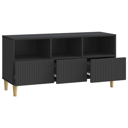 TV-kast met lade Zwart 102 x 34,5 x 50 cm Bewerkt hout