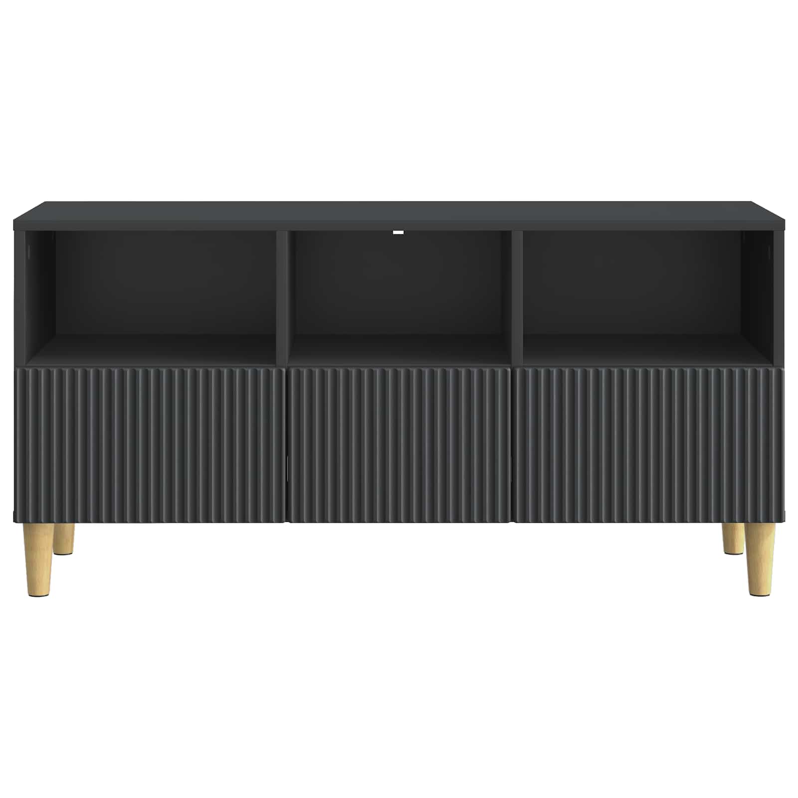 TV-kast met lade Zwart 102 x 34,5 x 50 cm Bewerkt hout