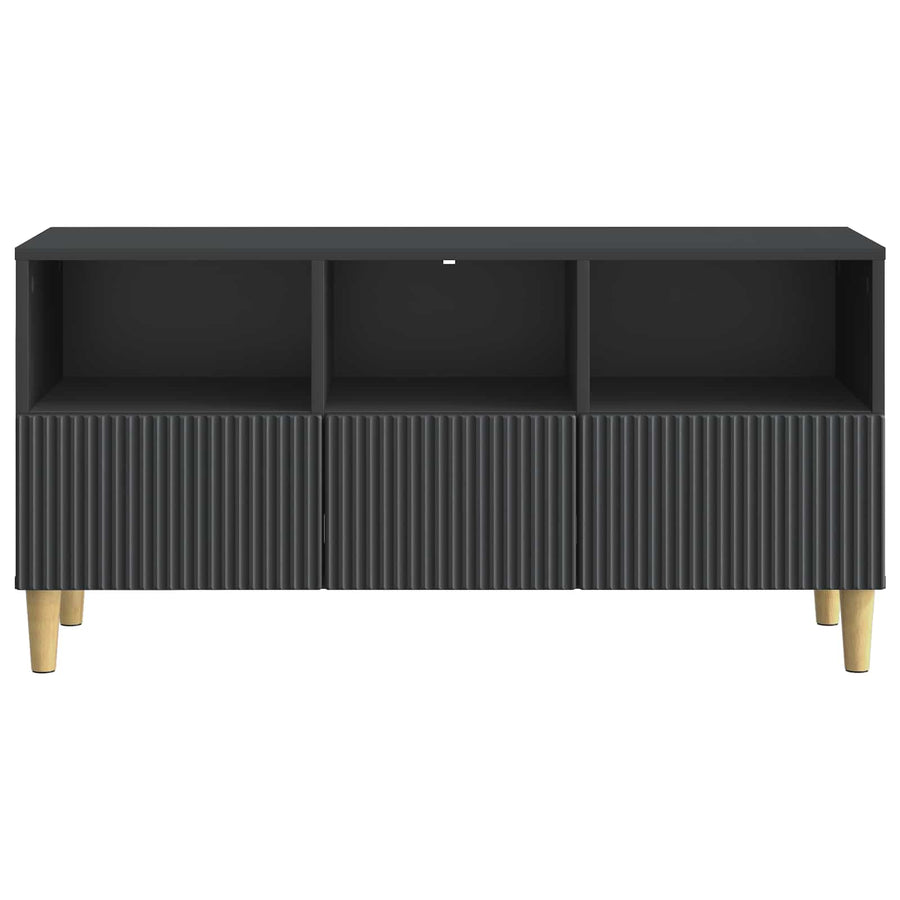 TV-kast met lade Zwart 102 x 34,5 x 50 cm Bewerkt hout