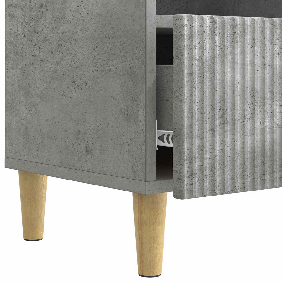 TV-kast met lade Betongrijs 102 x 34,5 x 50 cm Bewerkt hout
