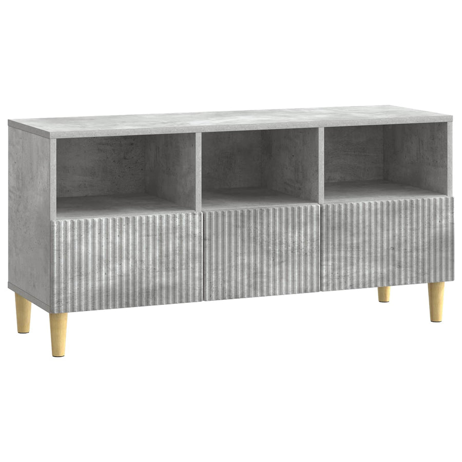 TV-kast met lade Betongrijs 102 x 34,5 x 50 cm Bewerkt hout