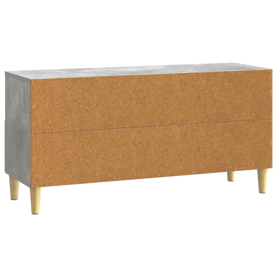 TV-kast met lade Betongrijs 102 x 34,5 x 50 cm Bewerkt hout