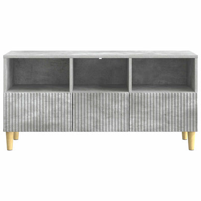 TV-kast met lade Betongrijs 102 x 34,5 x 50 cm Bewerkt hout
