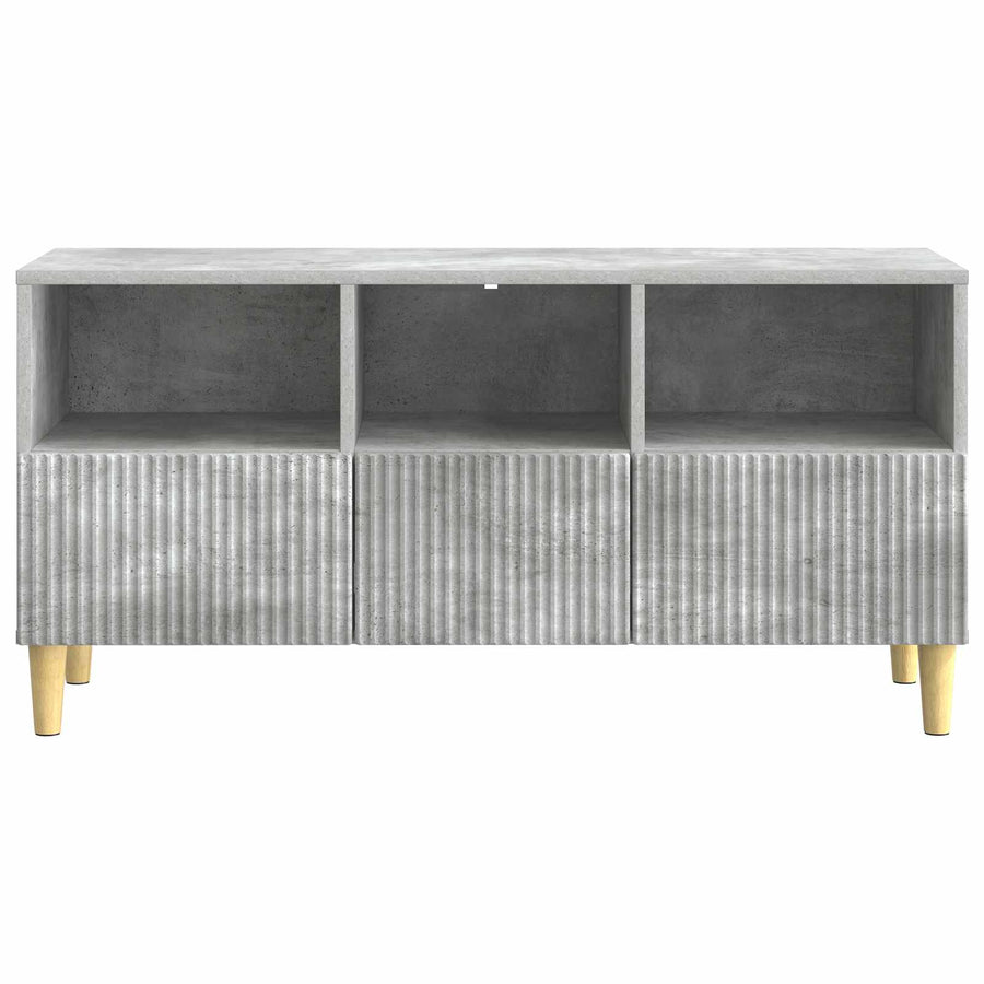 TV-kast met lade Betongrijs 102 x 34,5 x 50 cm Bewerkt hout