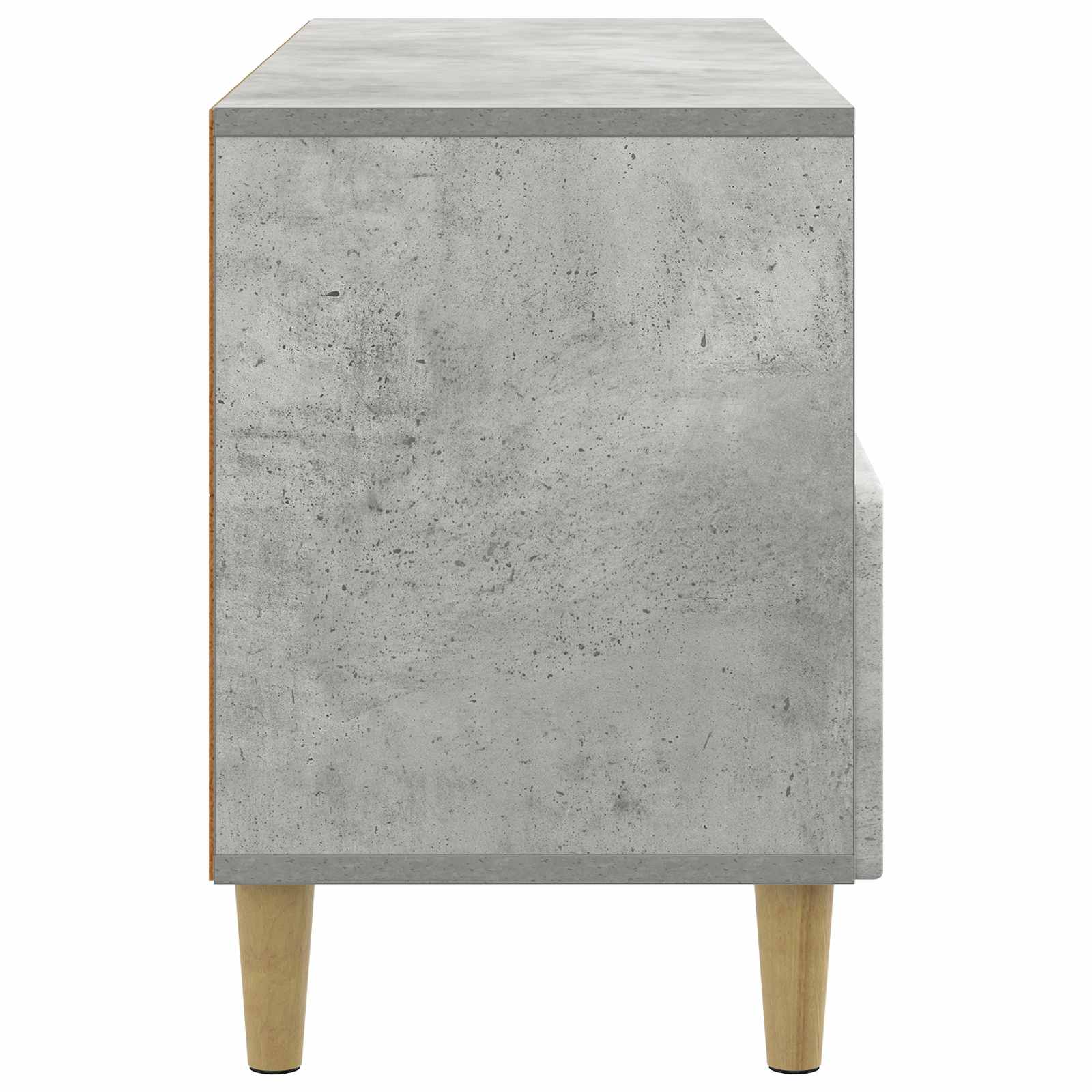 TV-kast met lade Betongrijs 102 x 34,5 x 50 cm Bewerkt hout