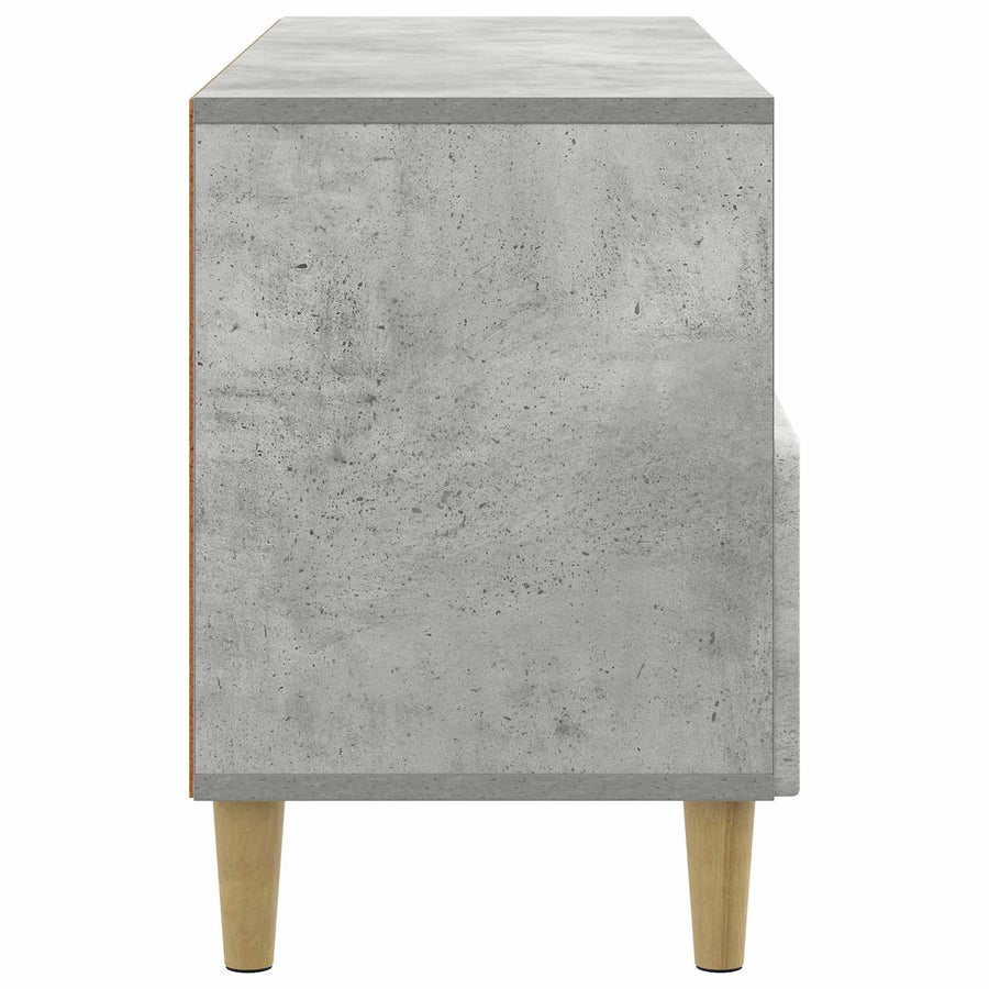 TV-kast met lade Betongrijs 102 x 34,5 x 50 cm Bewerkt hout