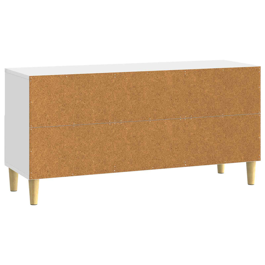TV-kast met lade Hoogglans Wit 102 x 34,5 x 50 cm Bewerkt hout
