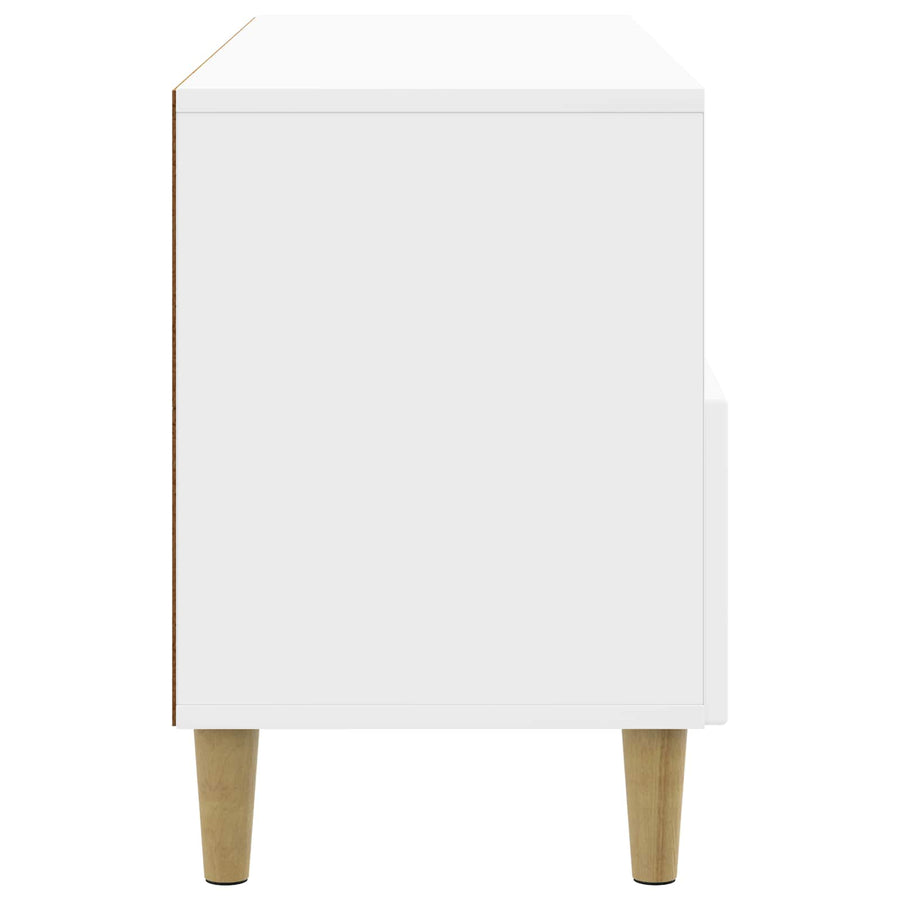 TV-kast met lade Hoogglans Wit 102 x 34,5 x 50 cm Bewerkt hout