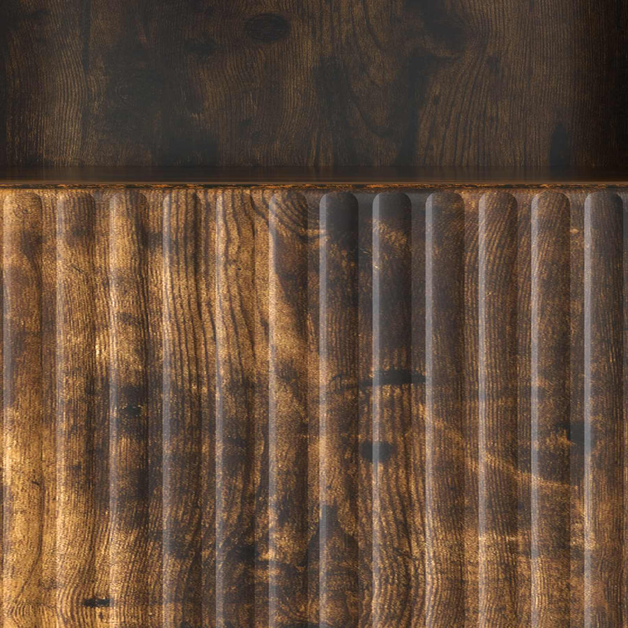 TV-kast met lade Gerookt eiken 102 x 34,5 x 50 cm Bewerkt hout