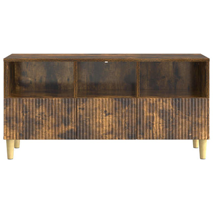 TV-kast met lade Gerookt eiken 102 x 34,5 x 50 cm Bewerkt hout