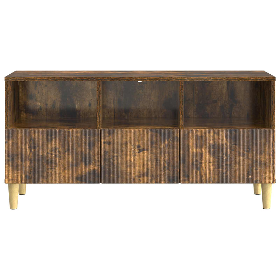 TV-kast met lade Gerookt eiken 102 x 34,5 x 50 cm Bewerkt hout