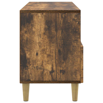 TV-kast met lade Gerookt eiken 102 x 34,5 x 50 cm Bewerkt hout