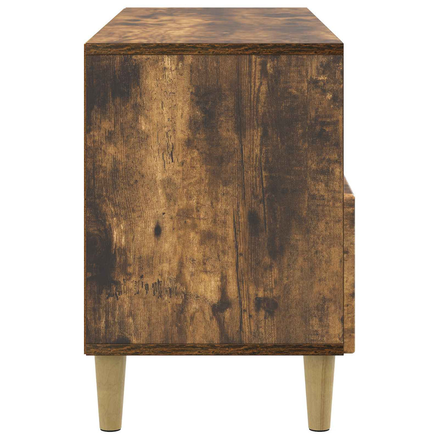 TV-kast met lade Gerookt eiken 102 x 34,5 x 50 cm Bewerkt hout