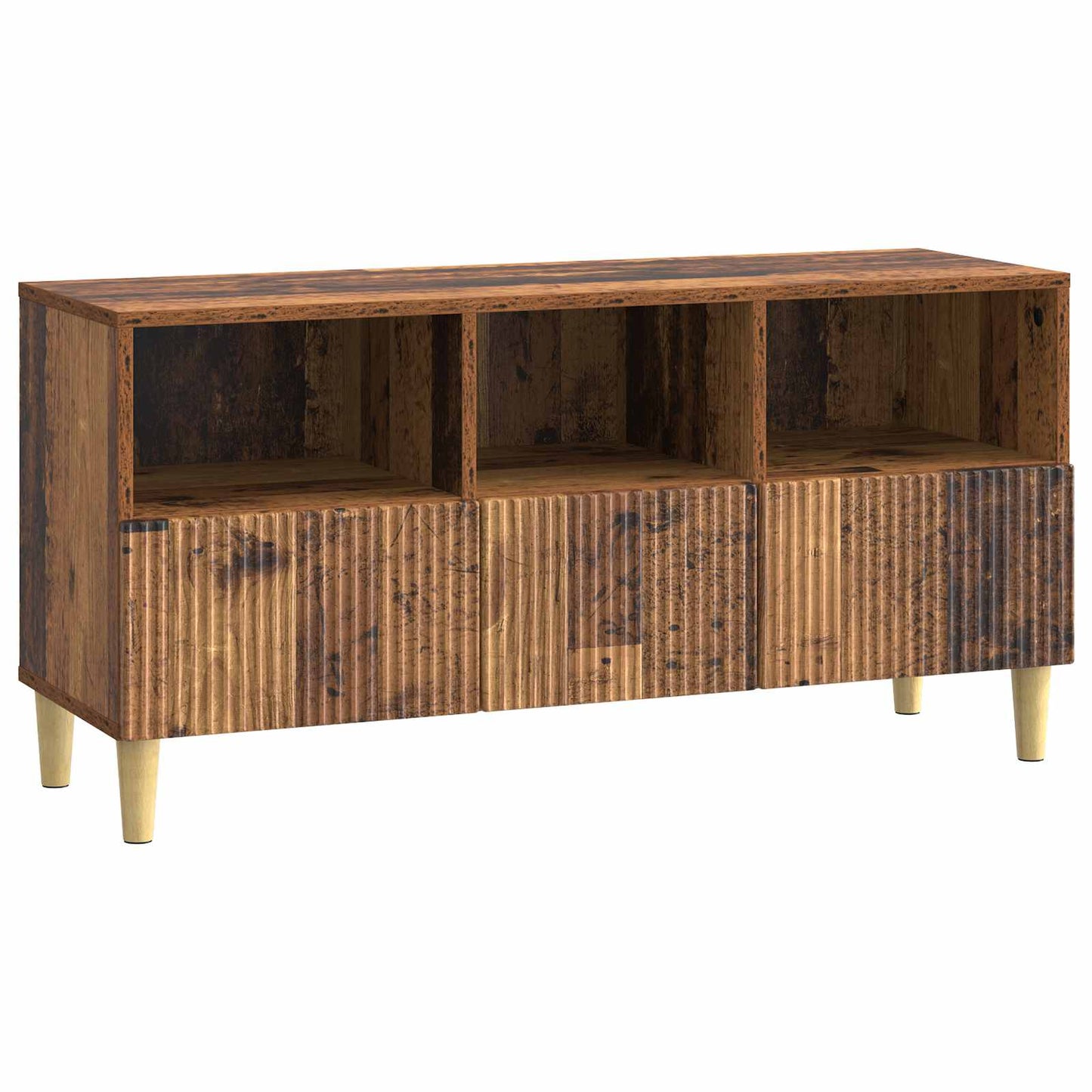 TV-kast met lade Oud hout 102 x 34,5 x 50 cm Bewerkt hout