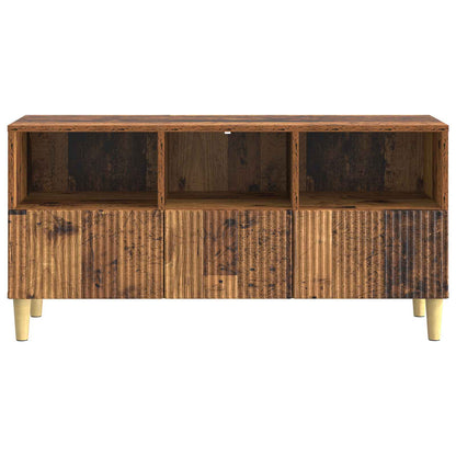 TV-kast met lade Oud hout 102 x 34,5 x 50 cm Bewerkt hout