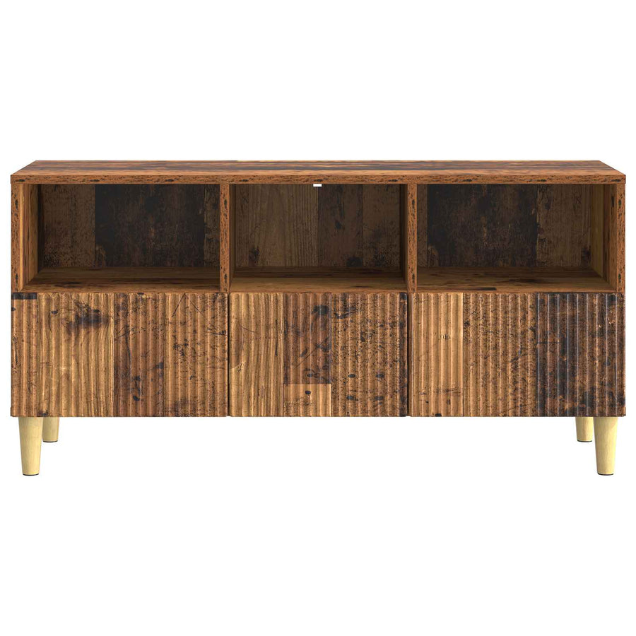 TV-kast met lade Oud hout 102 x 34,5 x 50 cm Bewerkt hout