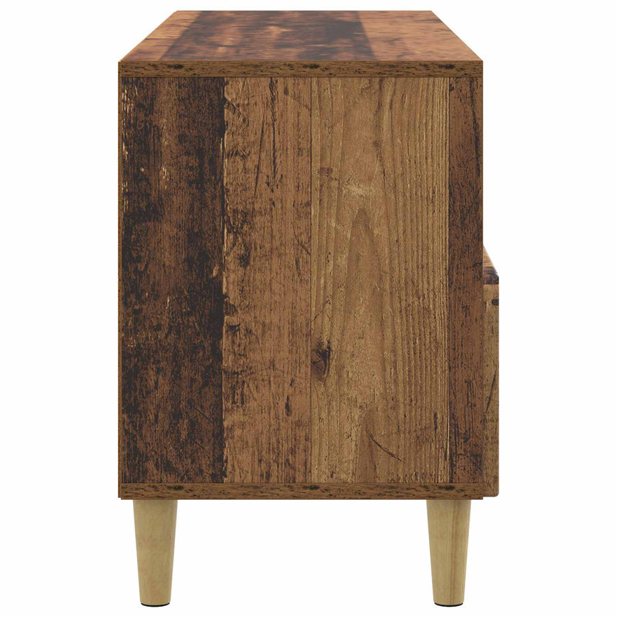 TV-kast met lade Oud hout 102 x 34,5 x 50 cm Bewerkt hout