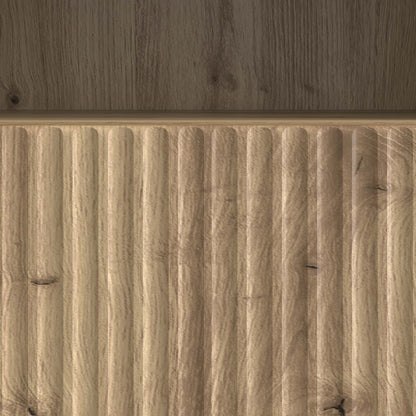TV-kast Artisanaal eiken 102 x 34,5 x 50 cm Bewerkt hout