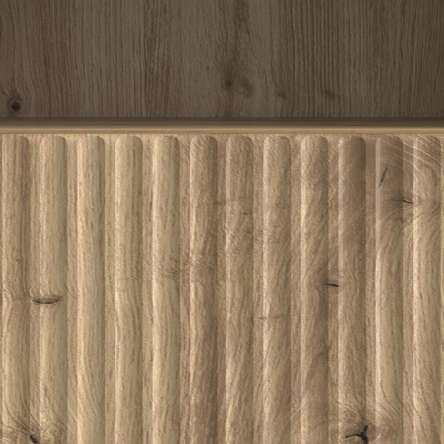 TV-kast Artisanaal eiken 102 x 34,5 x 50 cm Bewerkt hout