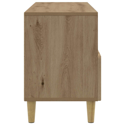 TV-kast Artisanaal eiken 102 x 34,5 x 50 cm Bewerkt hout