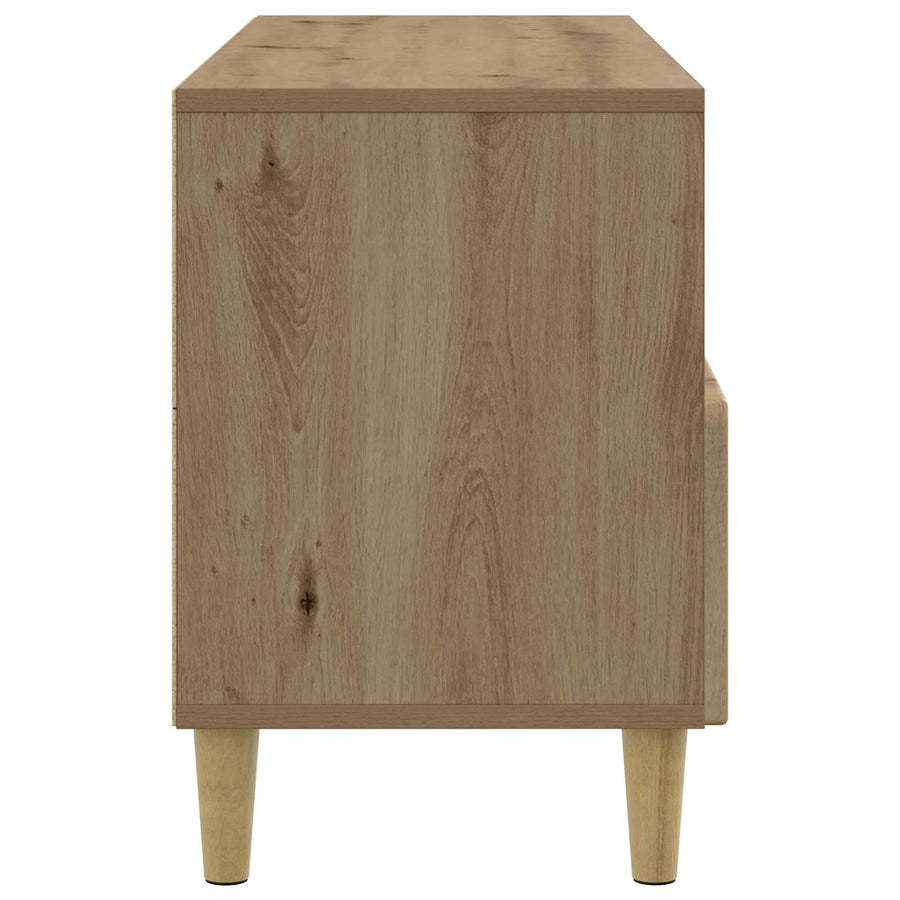 TV-kast Artisanaal eiken 102 x 34,5 x 50 cm Bewerkt hout