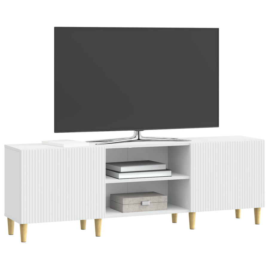 TV-kast Wit 150 x 31 x 50 cm Bewerkt hout