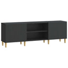 Tv-kast 150x31x50 cm zwart bewerkt hout