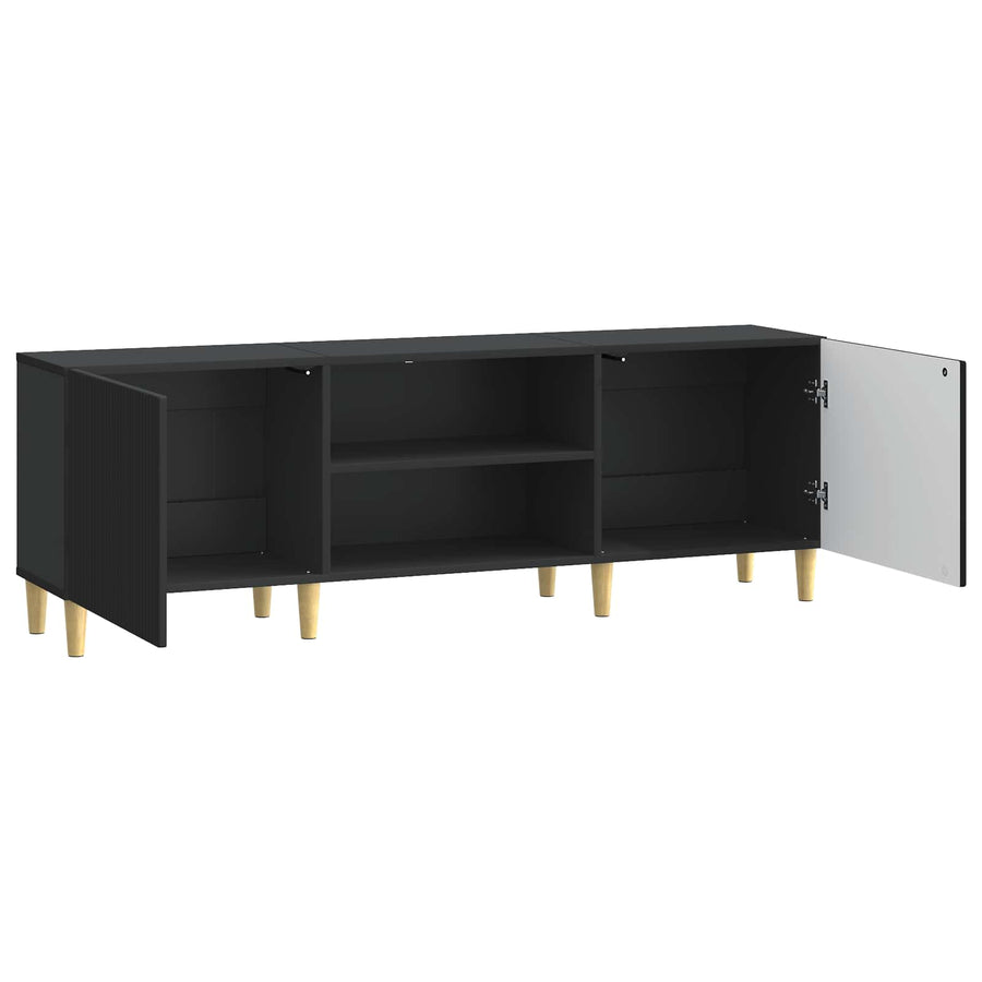 TV-kast Zwart 150 x 31 x 50 cm Bewerkt hout
