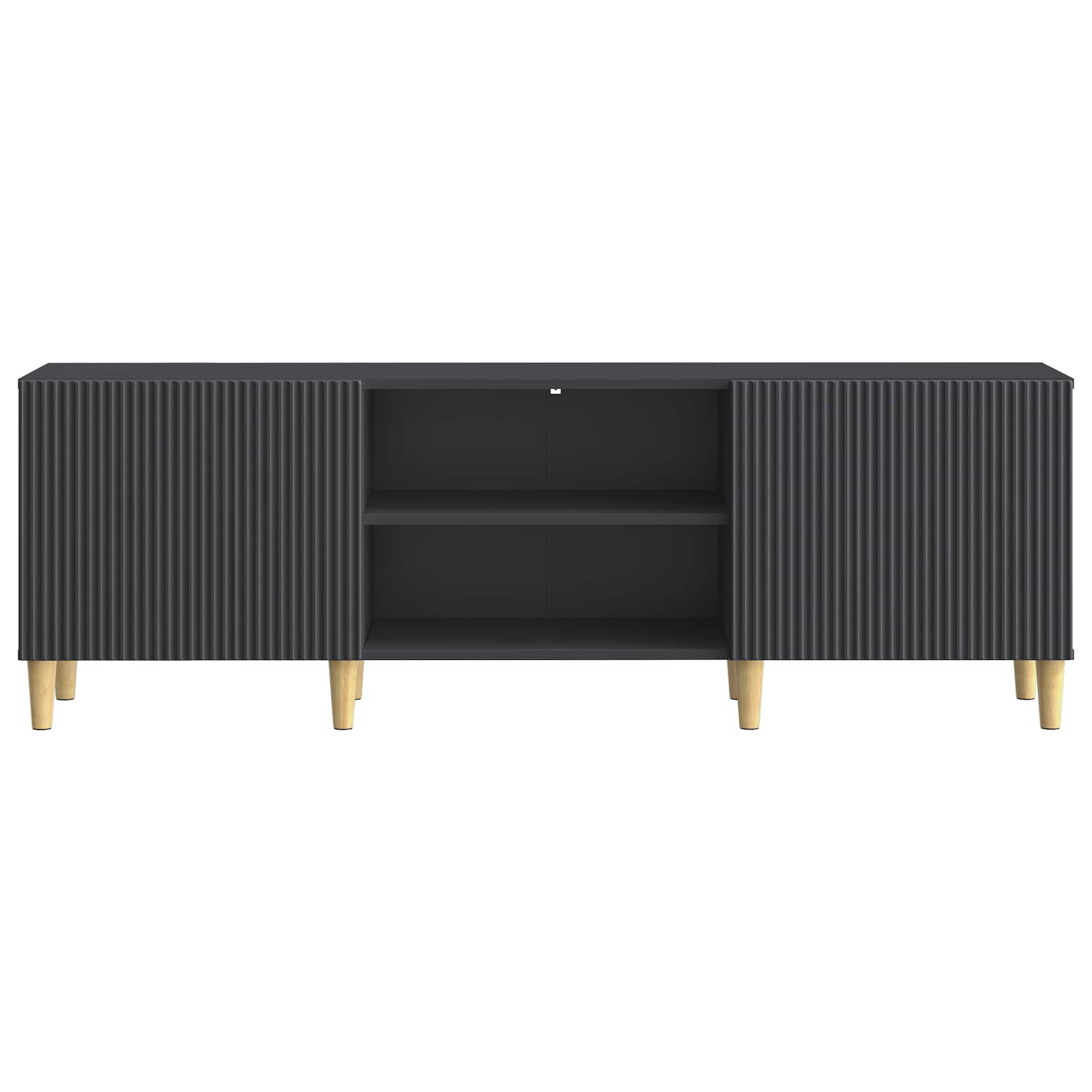 TV-kast Zwart 150 x 31 x 50 cm Bewerkt hout