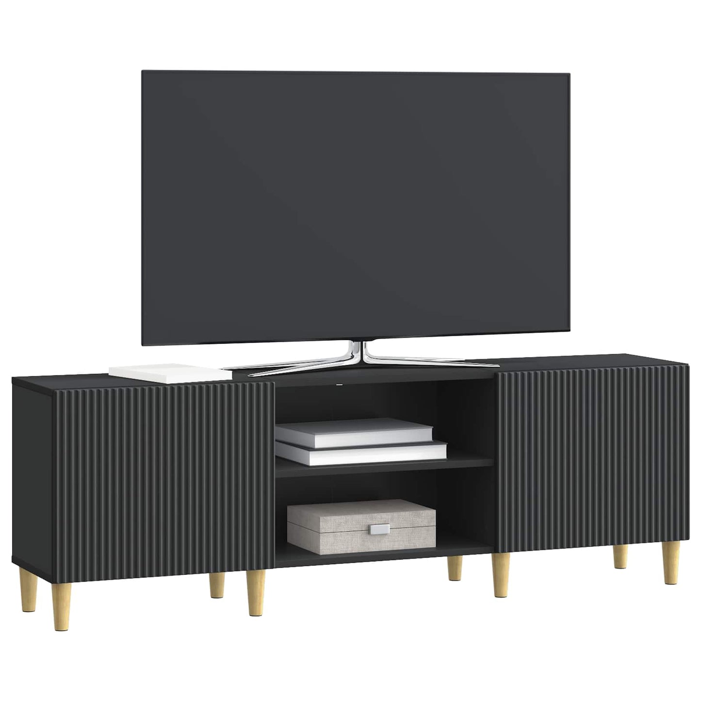 TV-kast Zwart 150 x 31 x 50 cm Bewerkt hout
