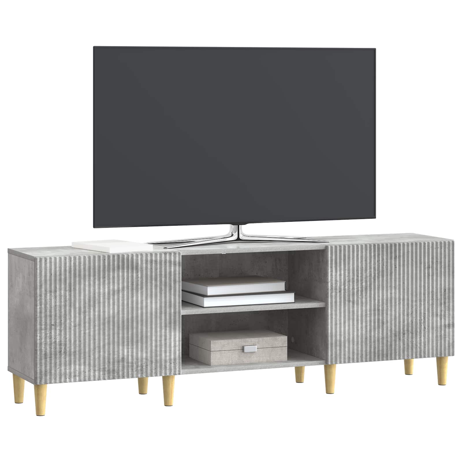 TV-kast Betongrijs 150 x 31 x 50 cm Bewerkt hout