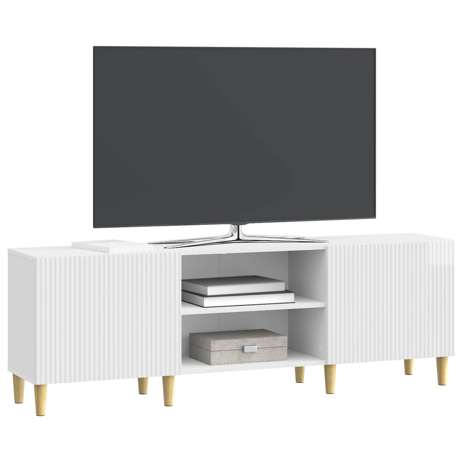 TV-kast Hoogglans Wit 150 x 31 x 50 cm Bewerkt hout