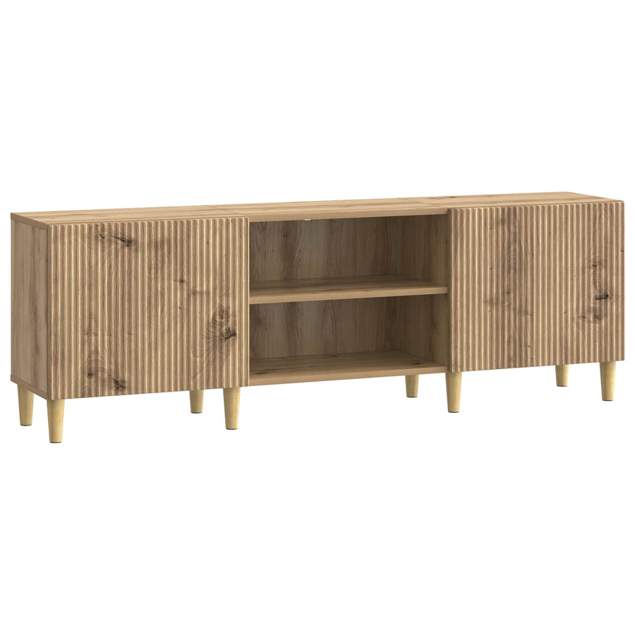 TV-kast Artisanaal eiken 150 x 31 x 50 cm Bewerkt hout