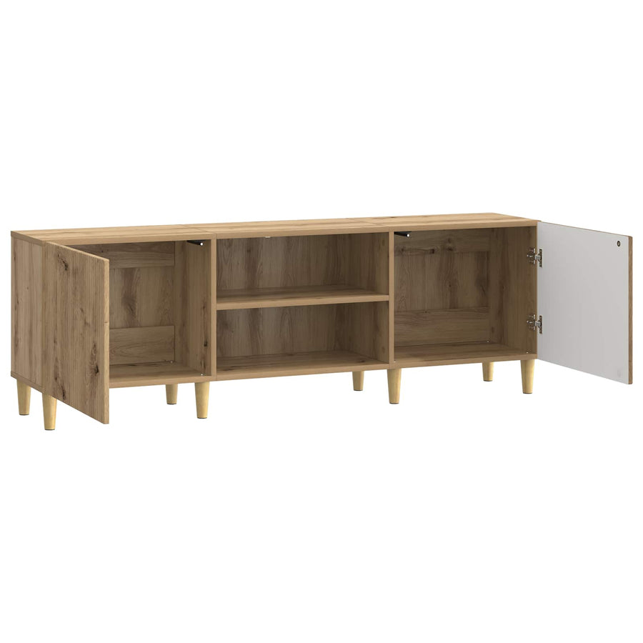 TV-kast Artisanaal eiken 150 x 31 x 50 cm Bewerkt hout