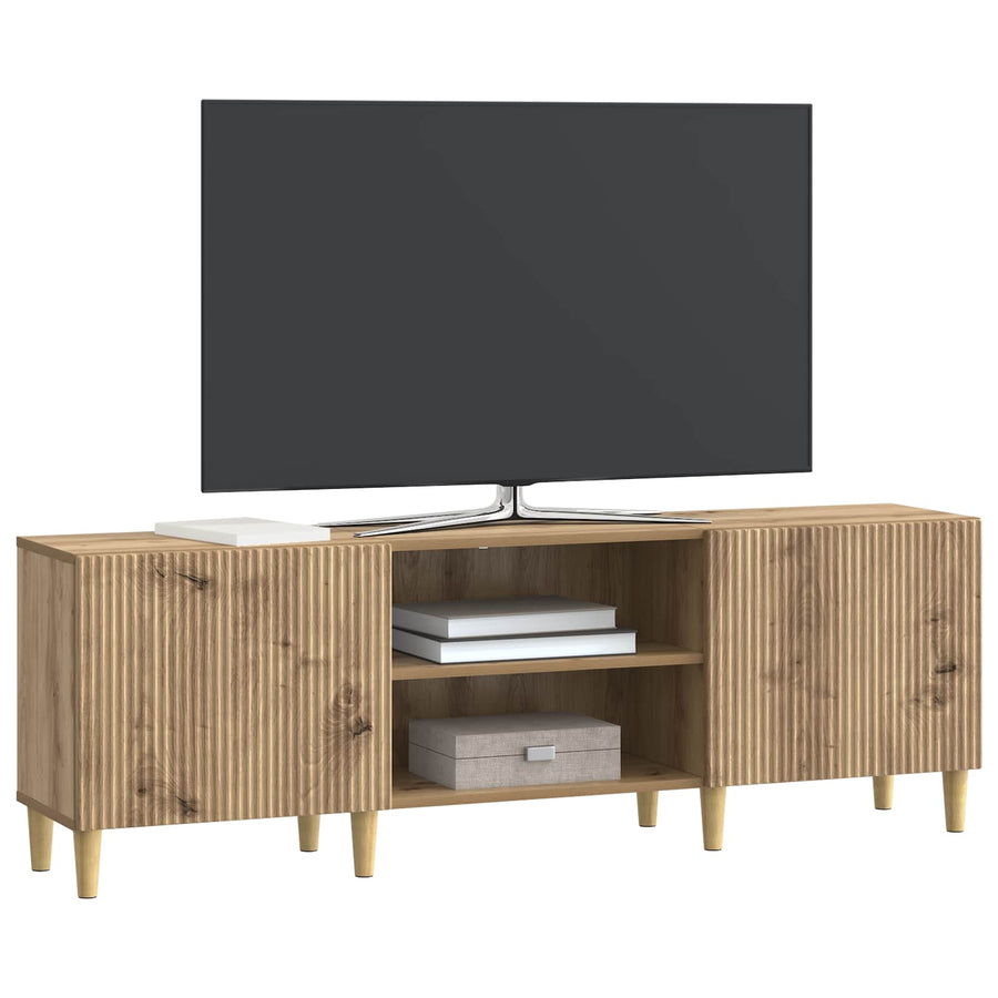 TV-kast Artisanaal eiken 150 x 31 x 50 cm Bewerkt hout