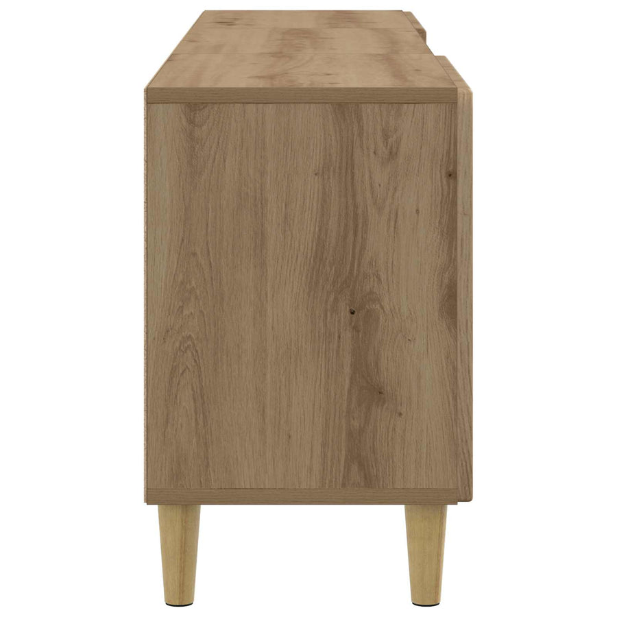 TV-kast Artisanaal eiken 150 x 31 x 50 cm Bewerkt hout