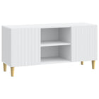 TV-kast 102x34,5x50 cm bewerkt hout wit