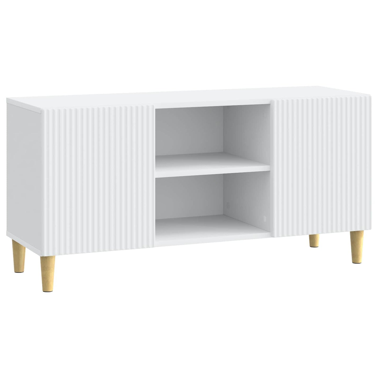 TV-kast Wit 102 x 34,5 x 50 cm Bewerkt hout