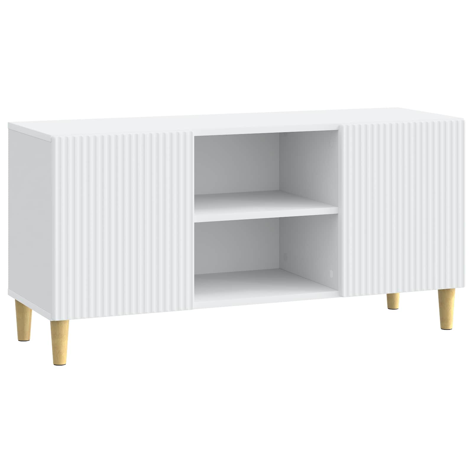 TV-kast Wit 102 x 34,5 x 50 cm Bewerkt hout