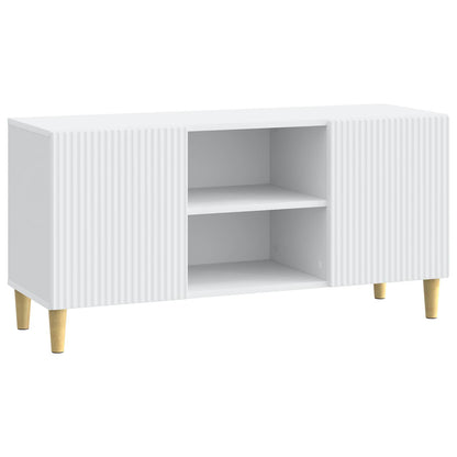 TV-kast Wit 102 x 34,5 x 50 cm Bewerkt hout