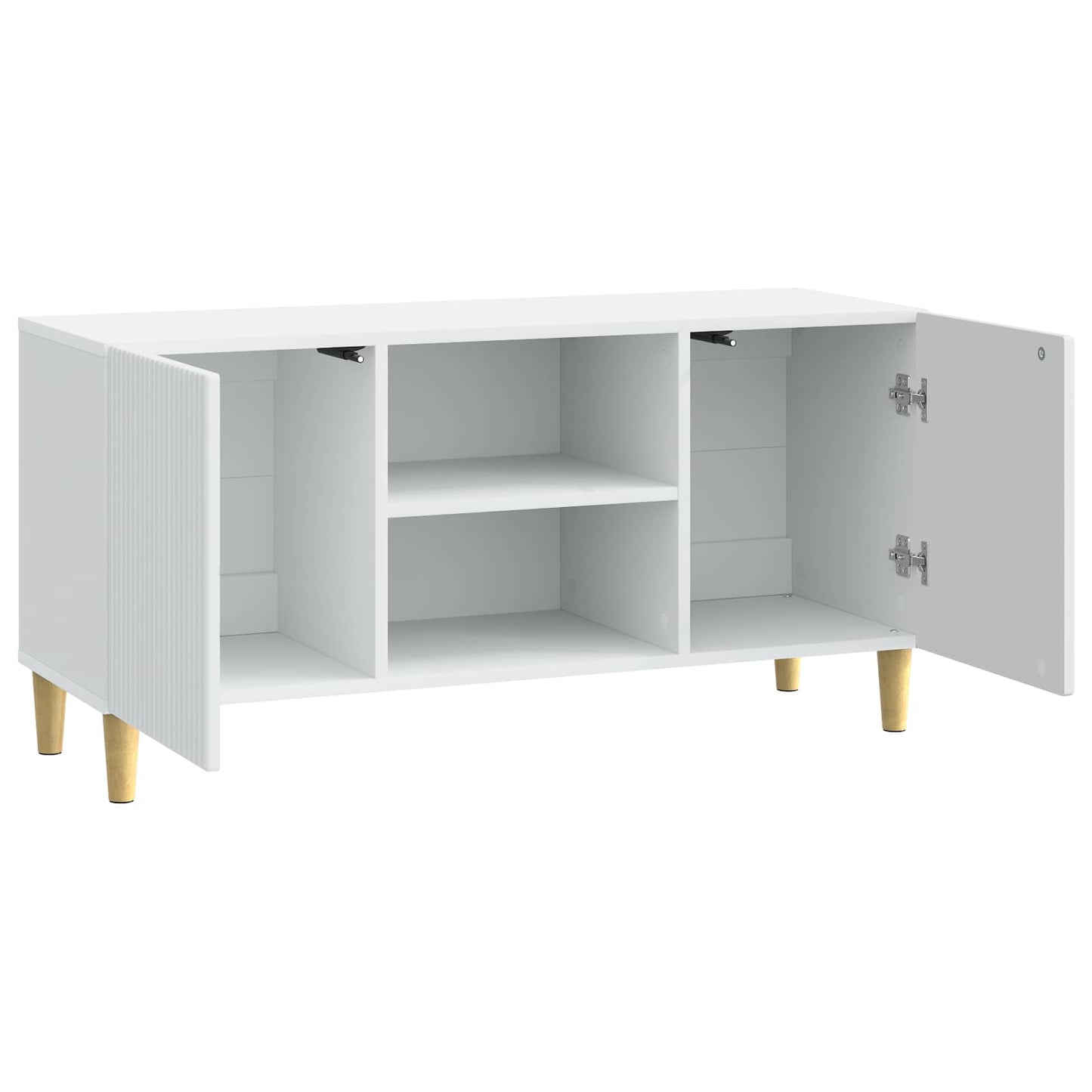 TV-kast Wit 102 x 34,5 x 50 cm Bewerkt hout