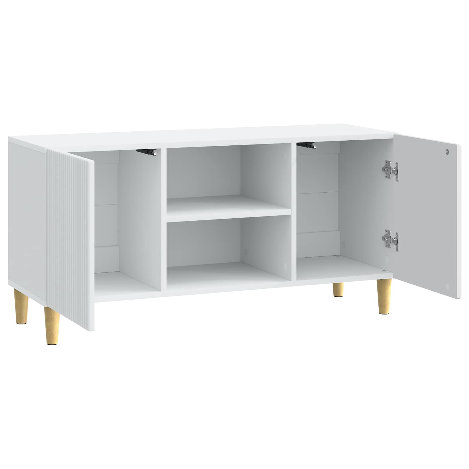 TV-kast Wit 102 x 34,5 x 50 cm Bewerkt hout
